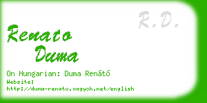 renato duma business card