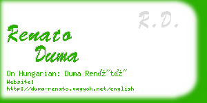 renato duma business card